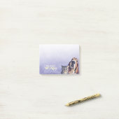 Lila Pflege von Katzen Haustieren Post-it Klebezettel (Auf Schreibtisch)