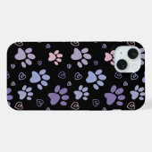 lila Pfote (schwarz) Telefonzelle iPhone Hülle (Rückseite (Horizontal))