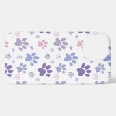 lila Pfote (weiß) Telefonzelle iPhone Hülle (Rückseite (Horizontal))