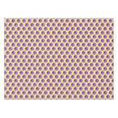 Lila Pfotenabdruck Tischdecke (Vorderseite (Horizontal))