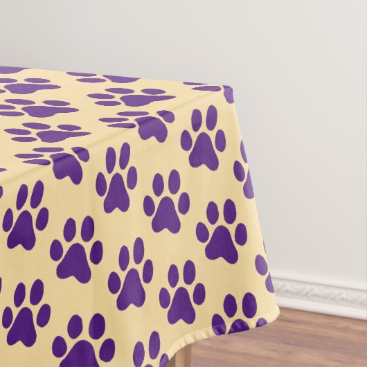 Lila Pfotenabdruck Tischdecke (Beispiel)