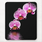 Lila Phalaenopsis Orchideen Reflections Mousepad (Vorne)
