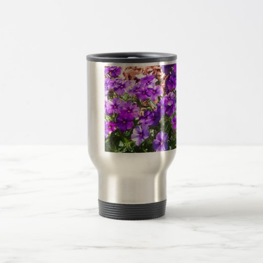 Lila Phlox-Blume Reisebecher (Mittel)