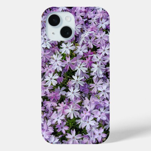 Lila Phlox-Garten Case-Mate iPhone Hülle (Rückseite)
