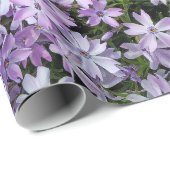 Lila Phlox-Garten Geschenkpapier (Rolleneckpunkt)