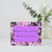 Lila Phlox Hochzeitkarte Postkarte (Stehend Vorderseite)