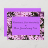 Lila Phlox Hochzeitkarte Postkarte (Vorne/Hinten)