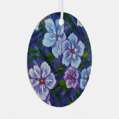 Lila Phlox-Ornament Ornament Aus Metall (Vorderseite Rechts)