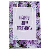 Lila Phlox zum 30. Geburtstag Mittlere Geschenktüte (Vorderseite)