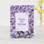 Lila Phlox zum 99. Geburtstag Karte (Gelbe Blume)