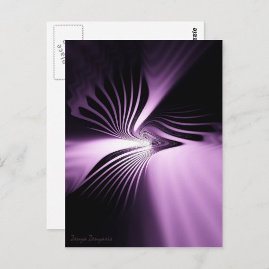 Lila Phoenix Postkarte (Vorne/Hinten)