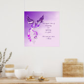 Lila Phoenix Rumi Zitat Poster (Küche)