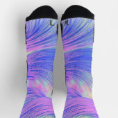 Lila Phoenixfedern Socken (Oben)