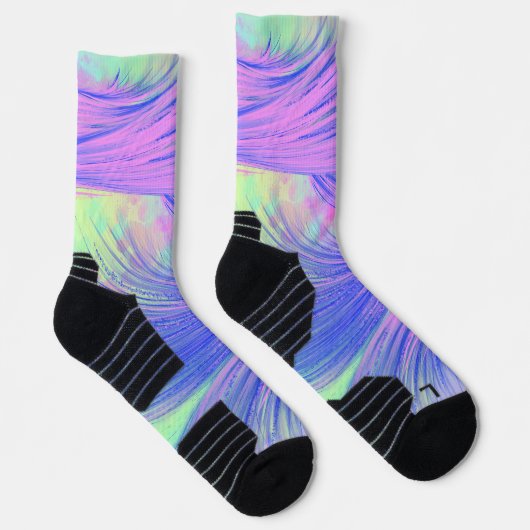 Lila Phoenixfedern Socken (Rechts)