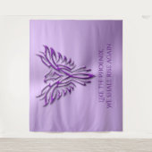 Lila Phönix, aufblühende Inspiration auf Lilie Wandteppich (Vorderseite)