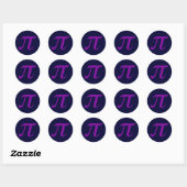 Lila Pi Sticker (Blatt)
