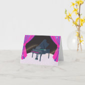 Lila Piano-Bühne Karte (Gelbe Blume)