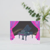 Lila Piano-Bühne Postkarte (Stehend Vorderseite)