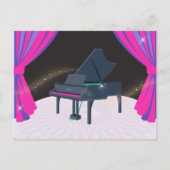 Lila Piano-Bühne Postkarte (Vorderseite)