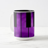 Lila Piano Keys Music Coffee Tasse (Vorderseite Links)