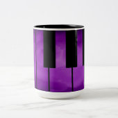 Lila Piano Keys Music Coffee Tasse (Mittel)