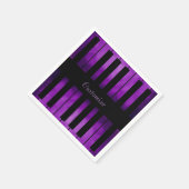 Lila Piano Keys Music Napkins Serviette (Ecke)