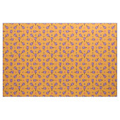 Lila Pickleball-Paddel auf Orange Stoff (Fat Quarter (45,7 x 55,9 cm))