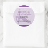 Lila Pilates, konvertierbare Linien Runder Aufkleber (Tasche)