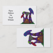 Lila Pilz bringt Geschäftskarten unter Visitenkarte (Vorne/Hinten)