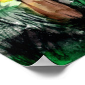 Lila Pilze im Wald Poster (Ecke)