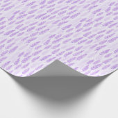Lila Pine Blätter Weihnachten Geschenkpapier (Ecke)