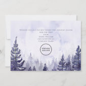 Lila Pine Tree Weihnachts-Firmenlogo Feiertagskarte (Rückseite)