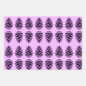 Lila Pinecone Art Wrapping Craft Papier (Vorderseite)