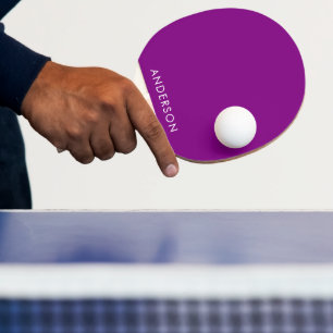 Lila Ping Pong Paddle mit Individuelle Name Tischtennis Schläger