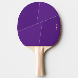Lila Ping Pong Paddle Personalisiert mit Name Tischtennis Schläger