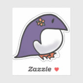 Lila Pinguin Aufkleber (Blatt)