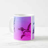 Lila Pinguin-Tasse Kaffeetasse (Vorderseite Links)