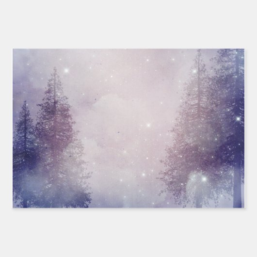 Lila Pinienwald Geschenkpapier Set (Vorderseite 3)