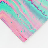 Lila Pink Aqua Pattern Boho Fleecedecke (Ecke)