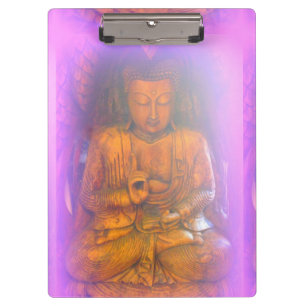 lila/pink-aura-buddha-Zwischenwand Klemmbrett