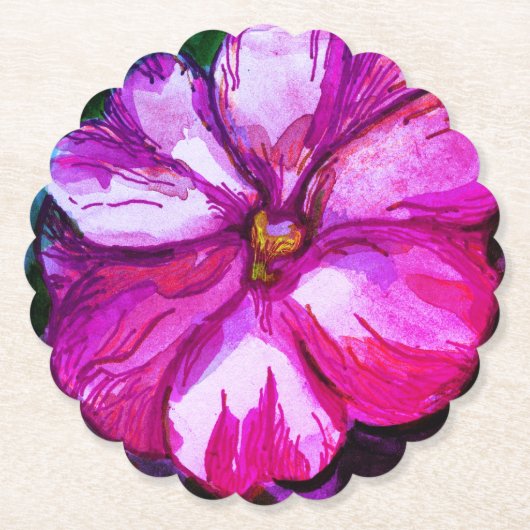 Lila Pink Balsam Blume Drink Untersetzer (Vorderseite)