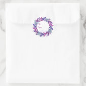 Lila Pink Berry Wreath Weihnachtsgeschenk Sticker (Tasche)