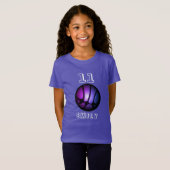 Lila Pink Black Metallic Basketball Ball T-Shir T-Shirt (Vorne ganz)