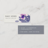 LILA PINK BLAU INK WASCHWASSERFARBE MINI VISITENKARTE (Vorne/Hinten)