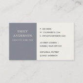 LILA PINK BLAU INK WASCHWASSERFARBE VISITENKARTE (Rückseite)