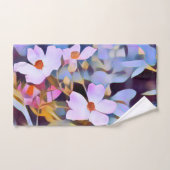 Lila Pink Blau Schöne Blüte Handtuch (Handtuch)