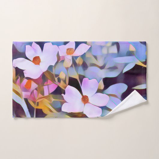 Lila Pink Blau Schöne Blüte Handtuch (Handtuch)