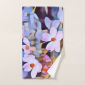 Lila Pink Blau Schöne Blüte Handtuch (Handtuch)