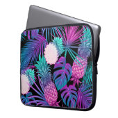 LILA PINK BLAUE AQUA TROPISCHE PFLANZE LAPTOPSCHUTZHÜLLE (Vorderseite Links)