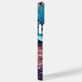 LILA PINK BLUE 3-D PAPIER SEHEN BLUME Case-Mate iPhone HÜLLE (Rückseite / Rechts)